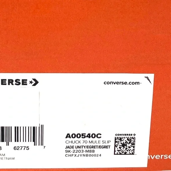 Converse Chuck 70 Mule Slip Shoes Canvas Green Men’s Size Sneakers A00540C - Picture 8 of 9